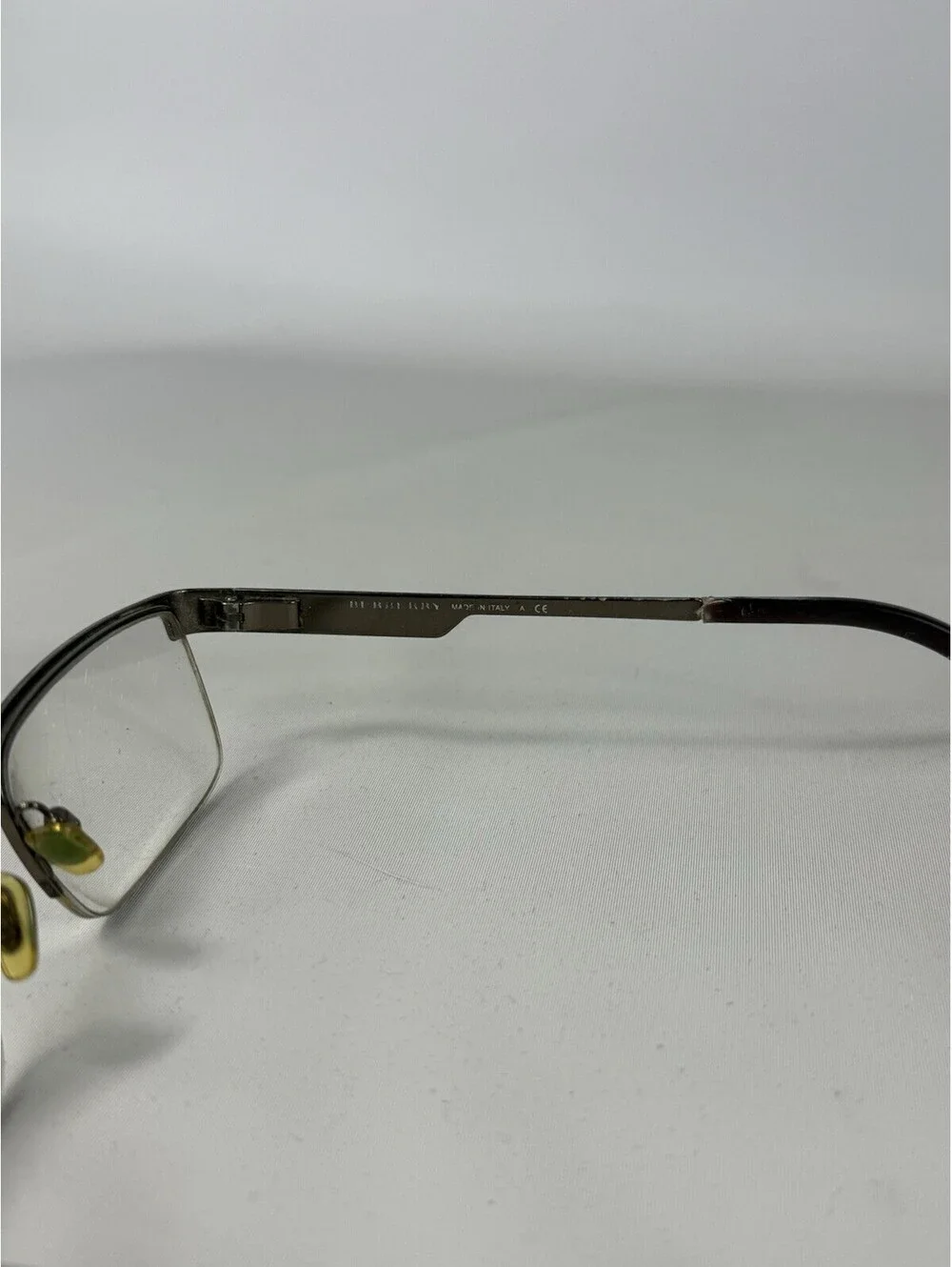 Burberry Eyeglasses B 1170 1094 Silver Black Half Rim Frame Italy 53[]17 140